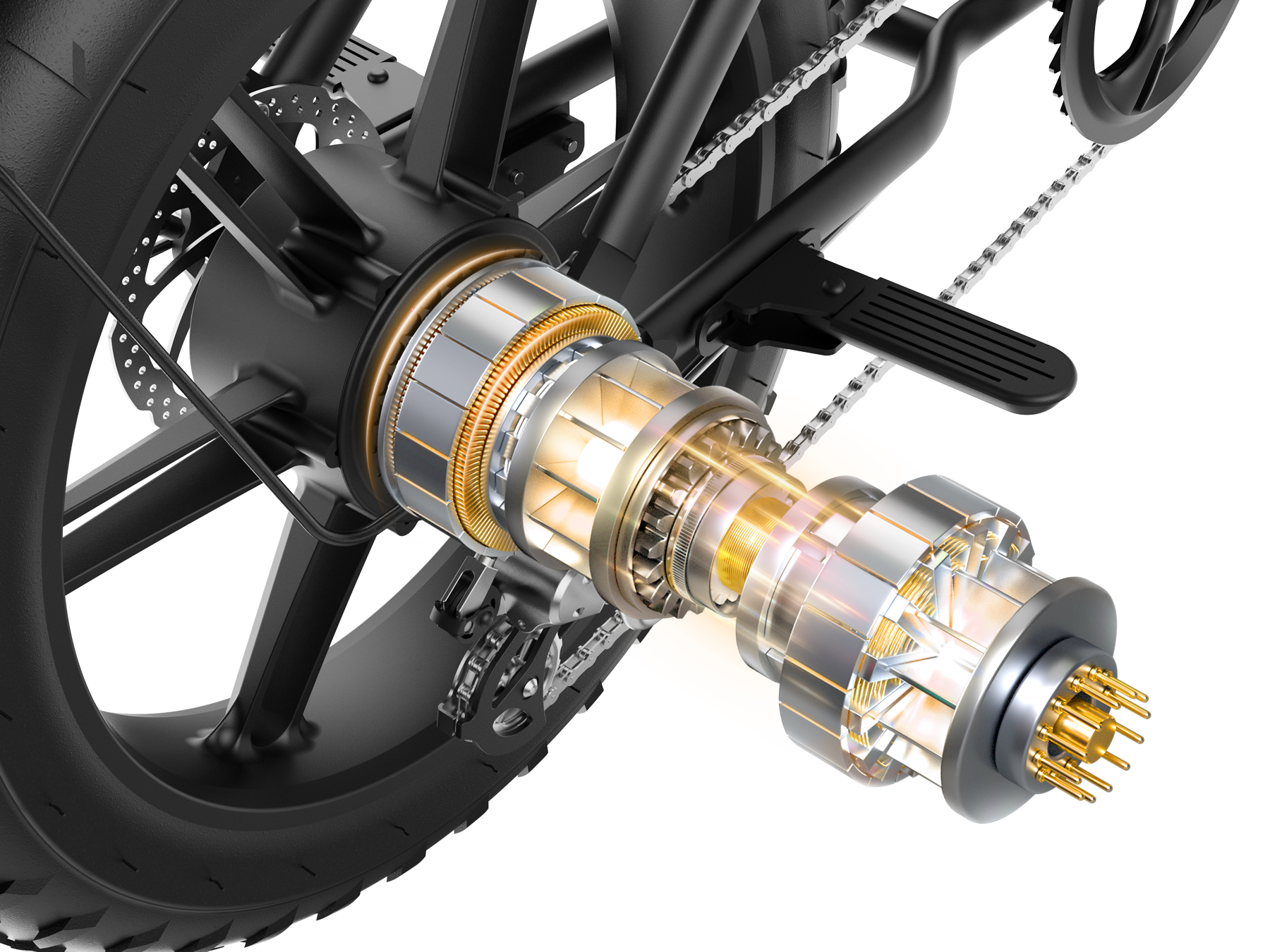 V30 off road electric bike owns an 1000W High-Performance Motor