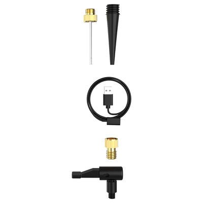 Electric bike pump nozzle compatibility with Presta and Schrader valves for bicycle and e-bike tires