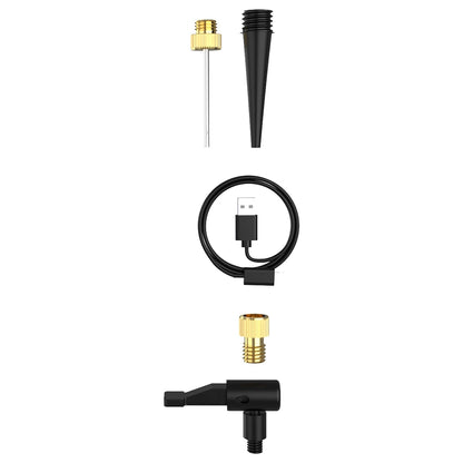 Electric bike pump nozzle compatibility with Presta and Schrader valves for bicycle and e-bike tires
