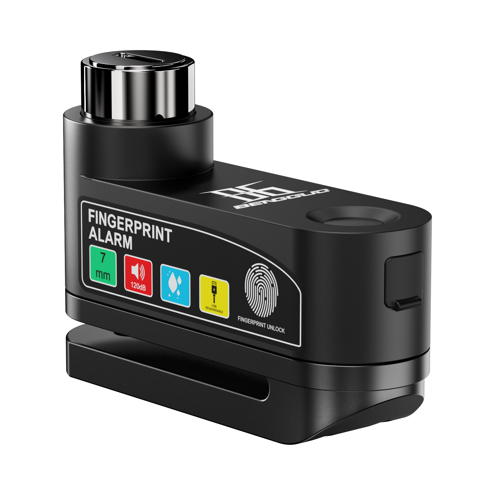 Fingerprint Alarm Disc Lock Movcan