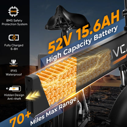 Movcan Q20 Battery | 52V 15.6Ah Electric Bike Battery